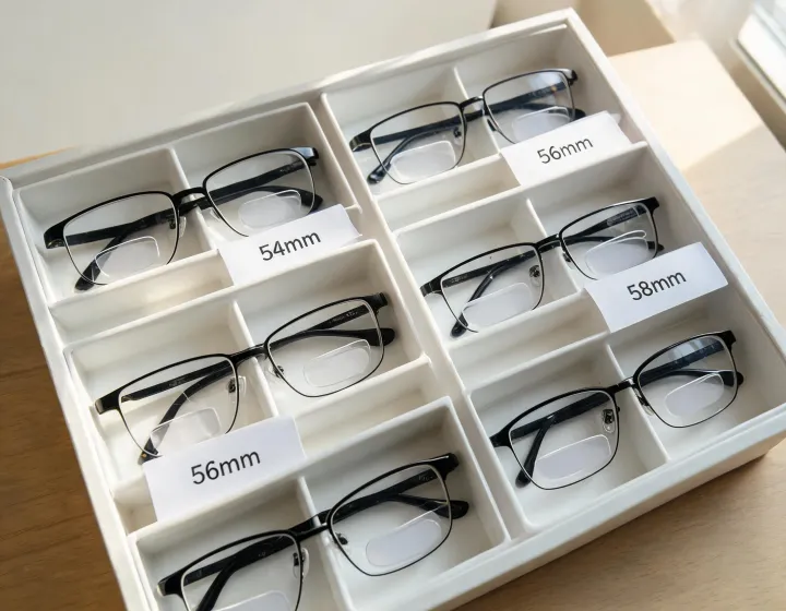 Men's bifocal reading glasses assortment on a wholesale tray